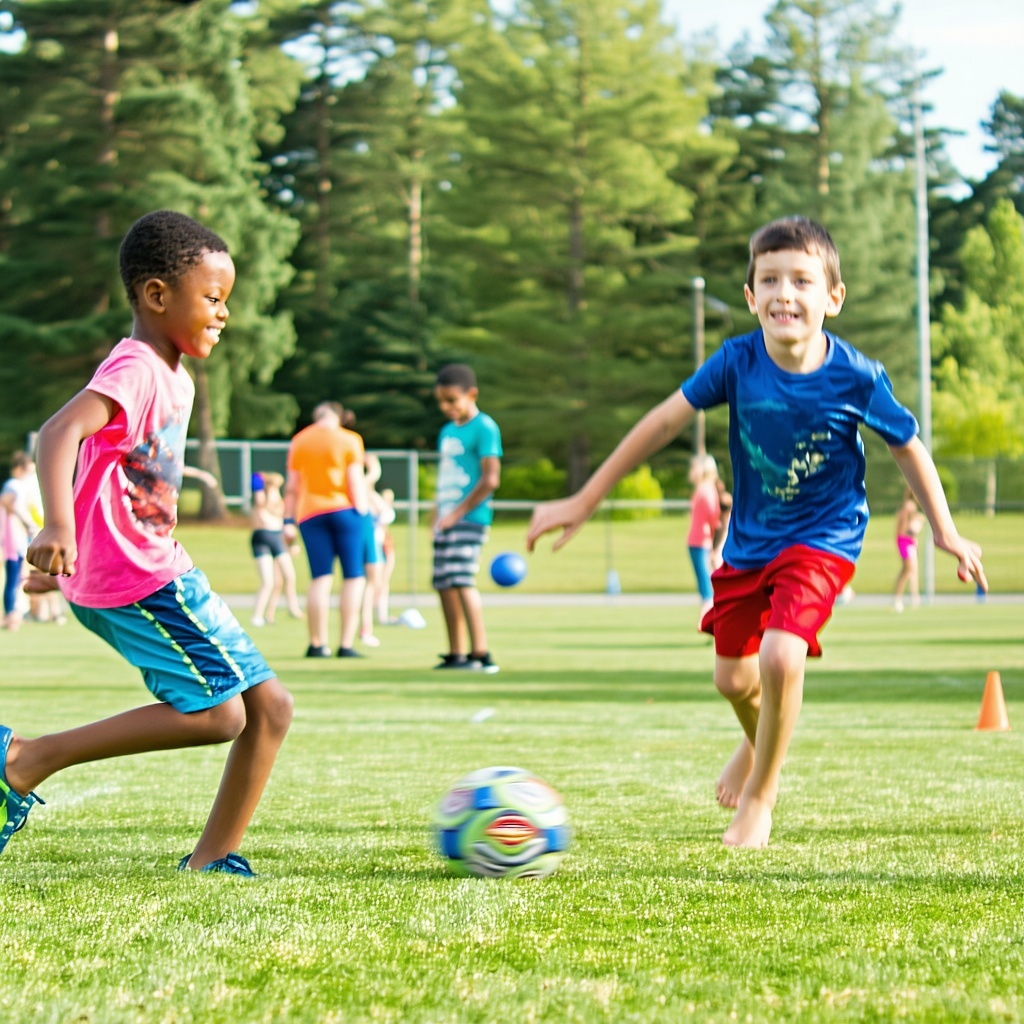 kids playing at a parks and rec camp-1